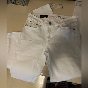 J.CREW WHITE TOOTHPICK ANKLE LENGTH JEANS
